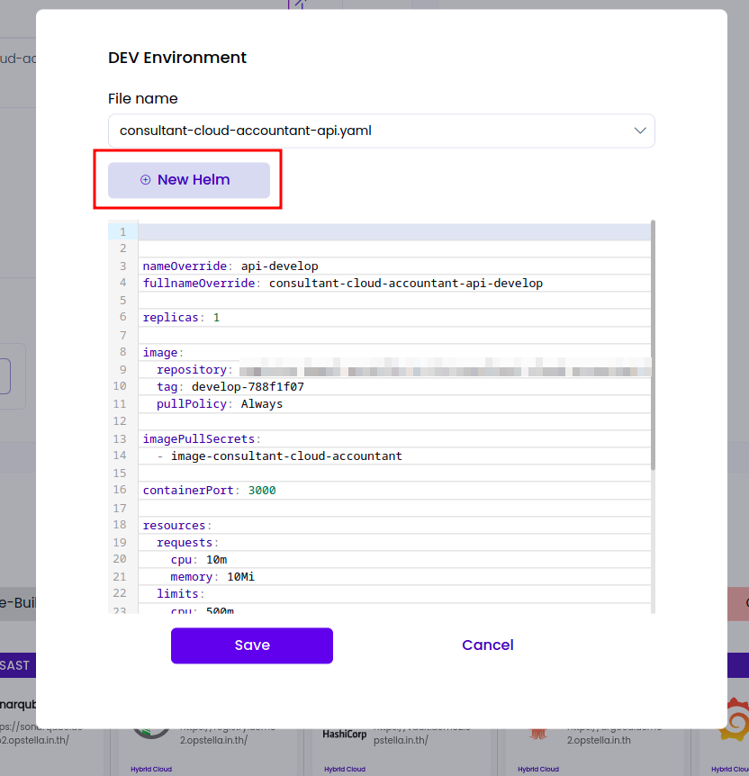 UpdateApplication